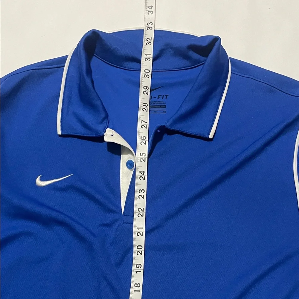 Nike Dri-Fit Royal Blue Polo with White Trim